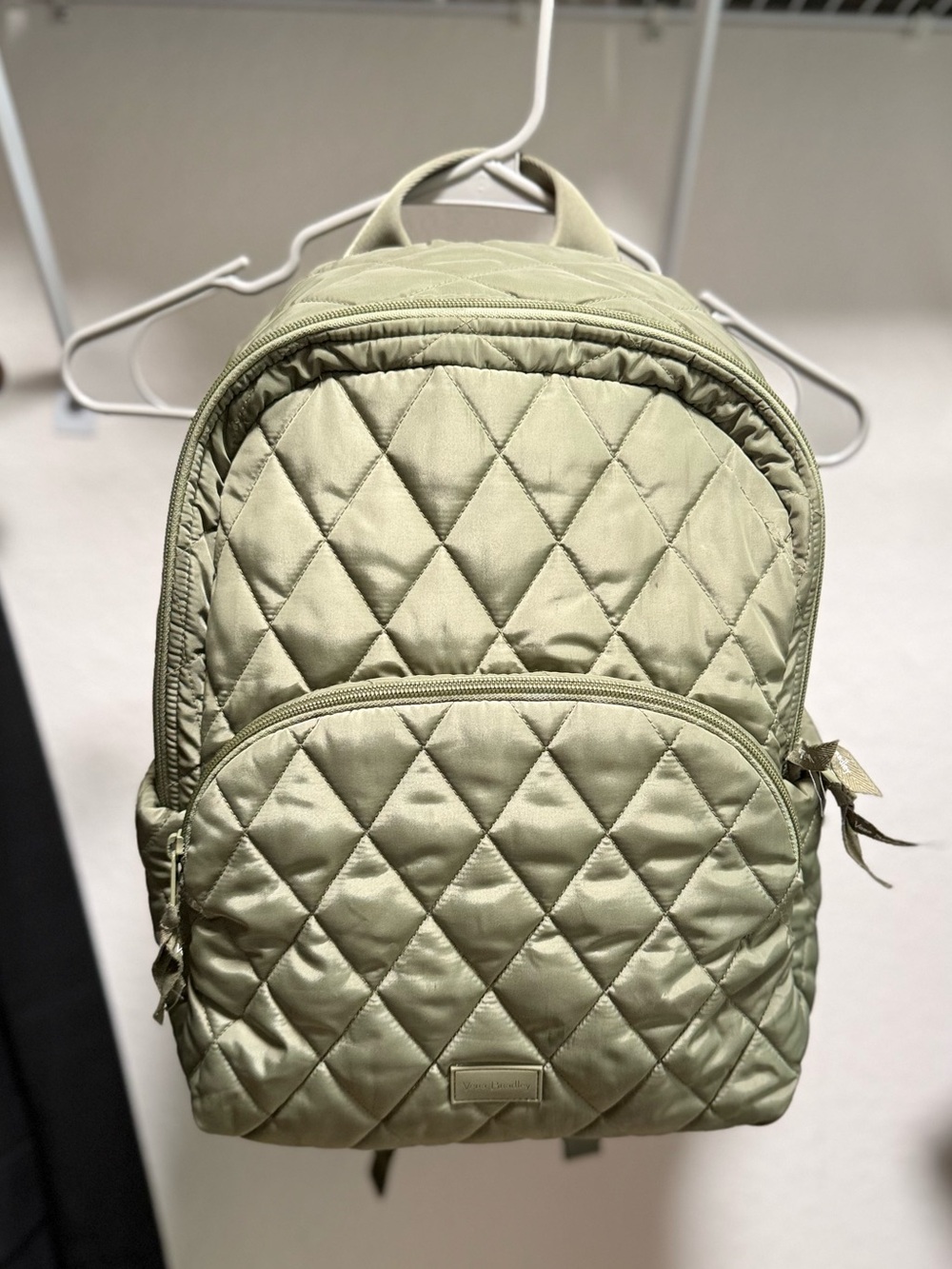 Vera Bradley Quilted Light Olive Backpack